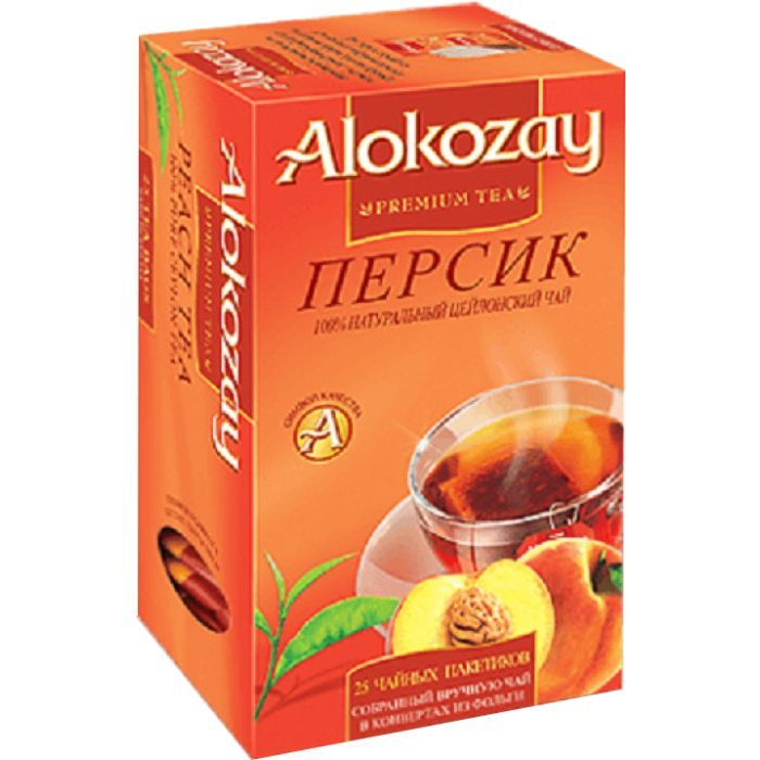 Чай Alokozay черный с ароматом персика 25х2 г Фото