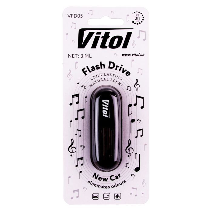 Ароматизатор для автомобиля VITOL Flash Drive New car Фото