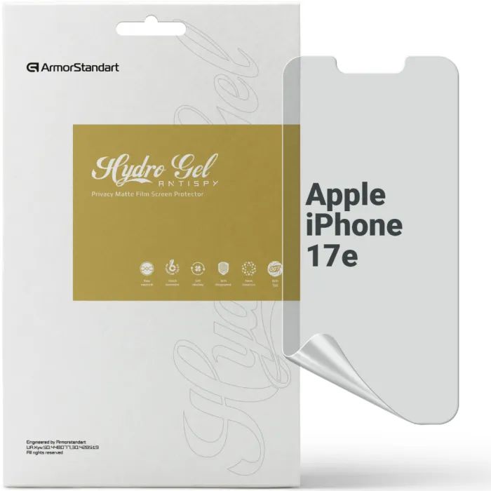 Пленка защитная Armorstandart hydrogel Anti-spy Apple iPhone 17e Фото