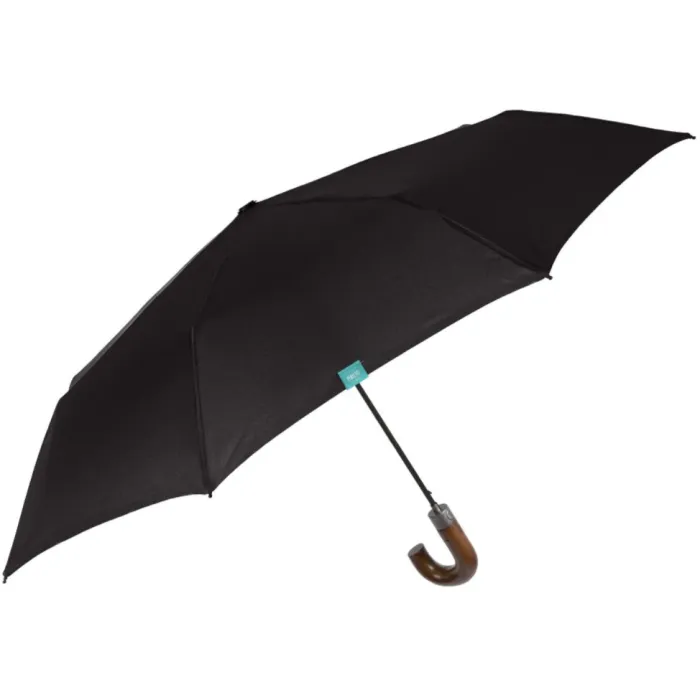 Зонт Perletti Time складана автоматична, чорна Фото