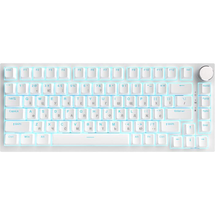 Клавиатура Ajazz AK820 Red Switch USB-C UA White Фото