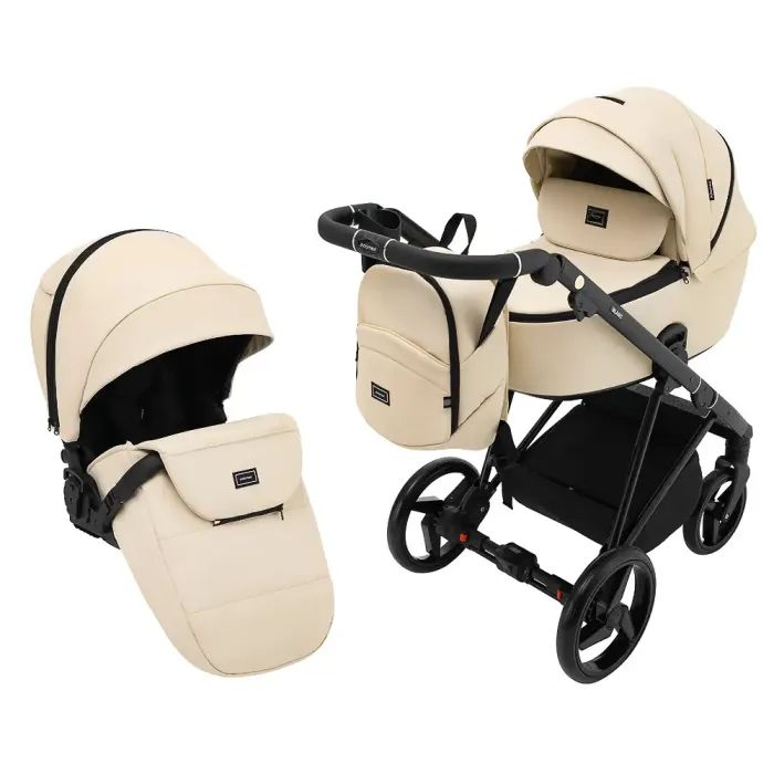 Коляска Adamex 2 в 1 Blanc Eco SA-8 бежевий Фото