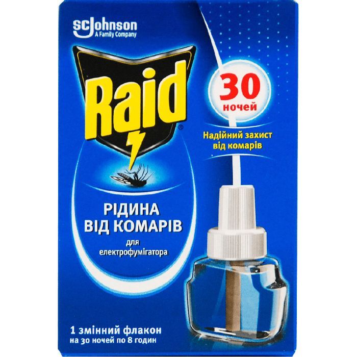 Жидкость для фумигатора Raid Против комаров 30 ночей Фото