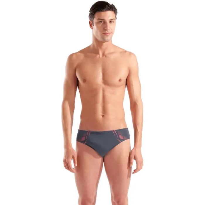 Плавки Arena Poseidonia Swim Briefs 009075-504 сірий, рожевий 1 Фото