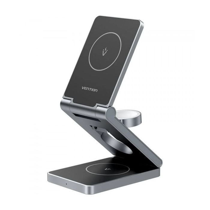 Зарядное устройство Vention Magnetic Wireless Charger 15W 3-in-1 gray Фото