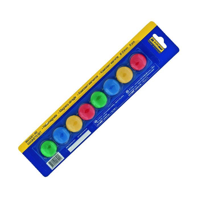 Магнит Buromax 20mm, set 8pcs, blister Фото